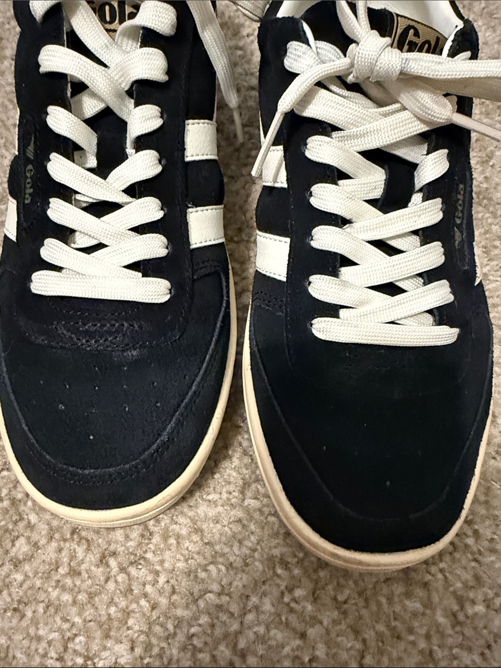 Gola Hawk Black and White Suede Sneakers - 7.5 - Picture 6 of 6